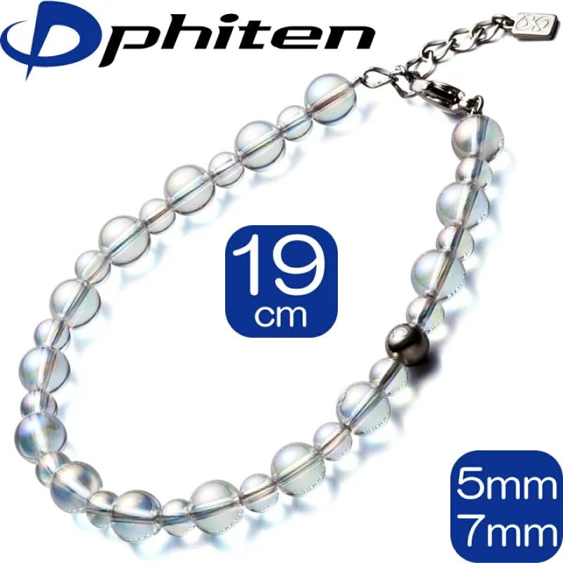 PHITEN CRYSTAL COMBI, apyrankė, skaidri 19 cm