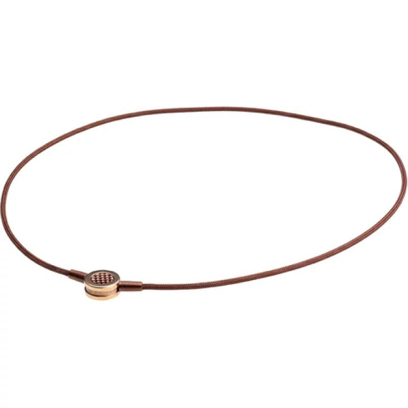 PHITEN RAKUWA PUSH TYPE ? necklace pink/brown, 45 cm
