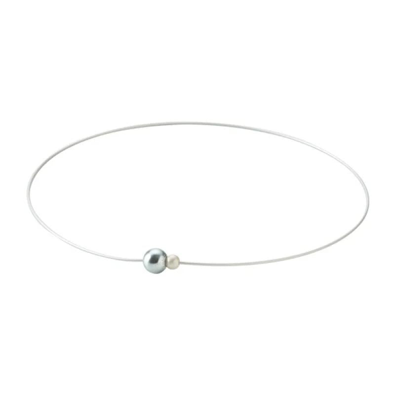 PHITEN RAKUWA WIRE EXTREME MIRROR BALL TWIN necklace light blue/pink, 45 cm