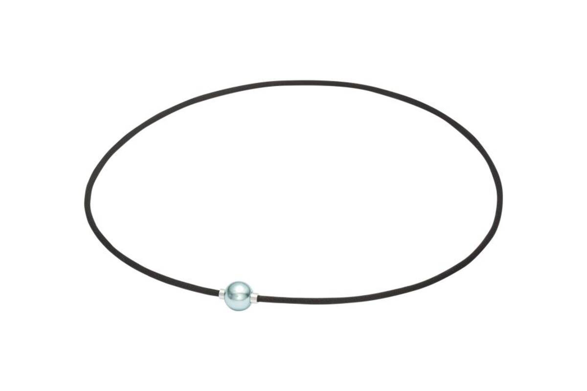 PHITEN RAKUWA EXTREME MIRROR BALL LIGHT, kaklo vėrinys žalia/sidabrinė, 40 cm