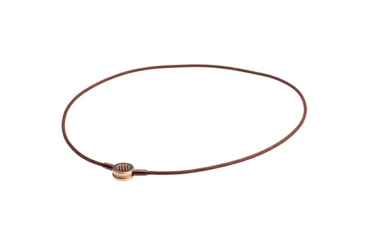 PHITEN RAKUWA PUSH TYPE II, kaklo vėrinys rožinės/rudos sp., 45 cm